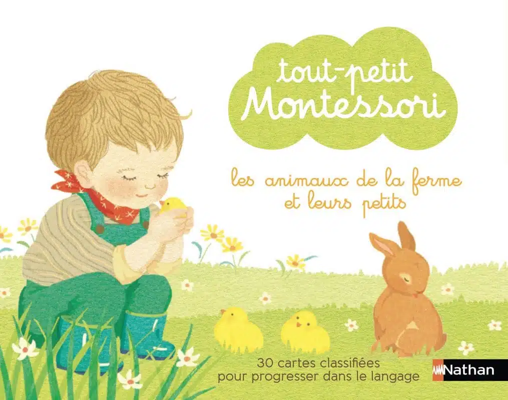 Tout-petit Montessori - cartes classifiées des animaux de la ferme et leurs petits - dès 15 mois