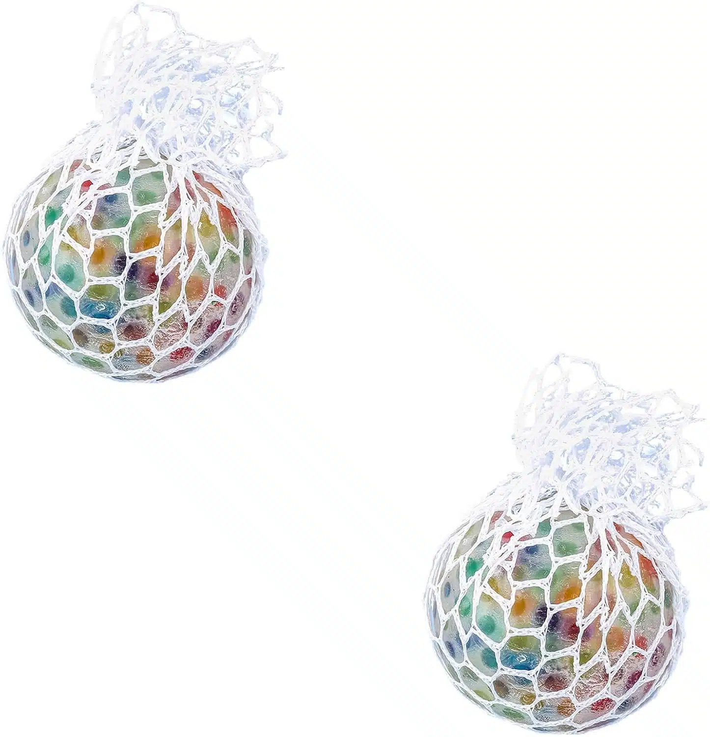 2 Balle Anti-Stress Filet Balle Anti-Stress Arc-en-Ciels Enfant Adulte