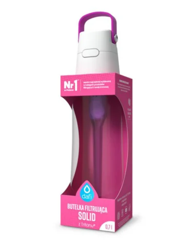 DAFI Solid Bouteille Filtrante, Bouteille d'eau – Rose 700 ML 1