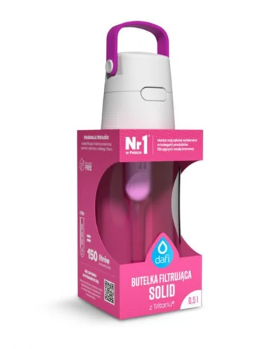 Dafi Gourde filtrante Solid Rose 0,5 L
