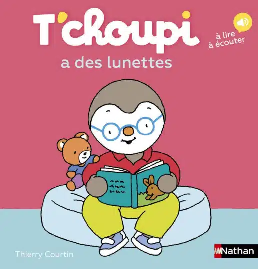 Livre T'choupi a des lunettes